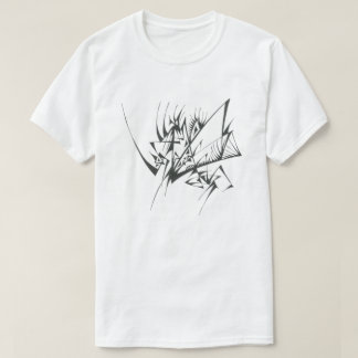 40 黒と白の抽象的な部族のタトゥーアート Tシャツ