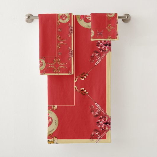 40/15周年記念結婚バスタオル バスタオルセット (インサイチュ)