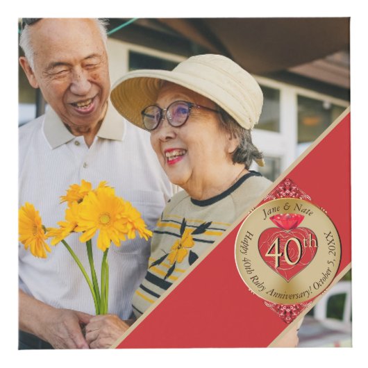 40/15周年記念結婚Rubyフォトキューブ フォトキューブ (右)