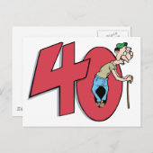 40~40歳の誕生日挨拶 ポストカード (正面/裏面)