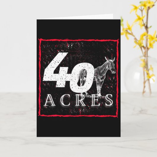 40 Acres And A Mule Black History T Shirt  カード (黄色い花)