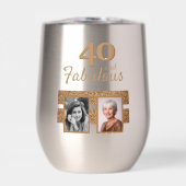 40 and Fabulous Gold Glitter 2 Photo 40th Birthday (正面)