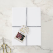 40 and Fabulous Gold Glitter Photo 40th Birthday  ギフトタグ (より糸付き)