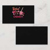 40.Boba Tea Boba Tea Is My Valentine Heart 名刺 (正面/裏面)