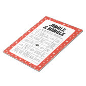 40 Christmas Jingle & Mingle Bingo Game Sheets ノートパッド (アングル)