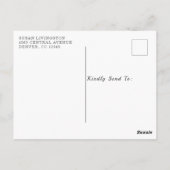 40 & Fabulousバースデーパーティーブラックサンキュー ポストカード (裏面)