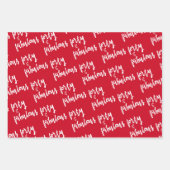 40 & Fabulous -おもしろい赤40歳の誕生日 ラッピングペーパーシート (正面)