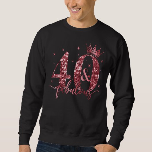 40 & Fabulous 1982年40th Birthday Crown 40 Ye スウェットシャツ (正面)