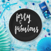 40 & Fabulous - 40th誕生日紙プレート ペーパープレート (パーティー)