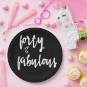 40 & Fabulous - 40th誕生日紙プレート ペーパープレート (パーティー)