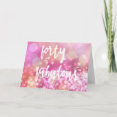 40 & Fabulous, 40th Birthday Glamor《写真》ぼけ味カード カード (正面)