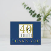 40 & Fabulous Birthday Party Thank You ポストカード (スタンド正面)