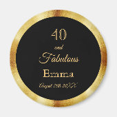 40 fabulous black gold name マグネット (正面)