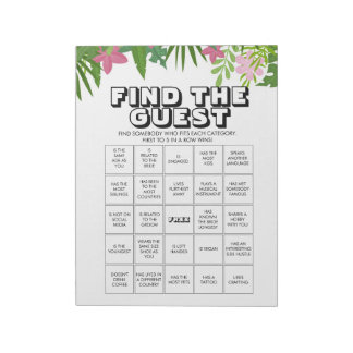 40 Find the Guest Bingo Game Sheets ノートパッド