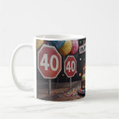 40 Geburtstag コーヒーマグカップ (左)