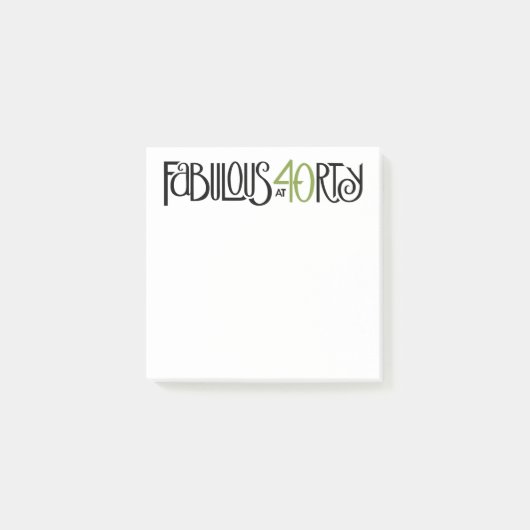 40 green 3" x 3" Post-it®ノートで素晴らしい ポストイット (正面)