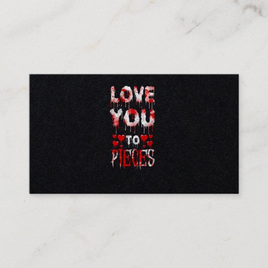 40.Horror Movie Love You To Pieces Hearts 名刺 (正面)