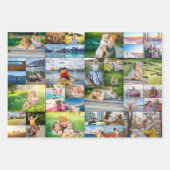 40 Image Photo Collage ラッピングペーパーシート (正面)