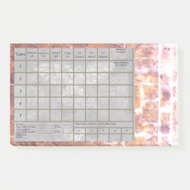 40 Kスコアトラッカーとバトルレポート、ノート付き ポストイット