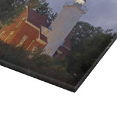 40 Mile Point Light house at dusk cutting board カッティングボード (角)
