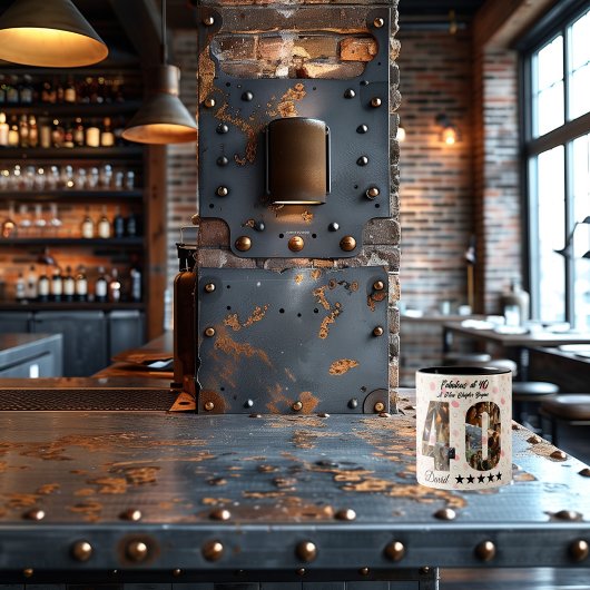 40 Photo Collage Mugで素晴らしい – 名前をカスタムする ツートーンマグカップ