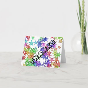 40 SomethingスターバストThank you Note Card サンキューカード