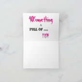 40 SomethingスターバストThank you Note Card サンキューカード (内部)