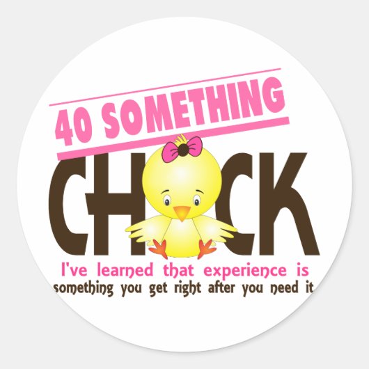 40-Something Chick 2 ラウンドシール (正面)