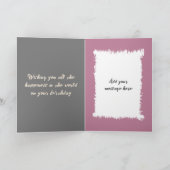 40 today写真を追加し、名前グレーブルー誕生日 カード (内部)