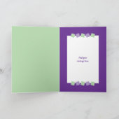 40 today Any Age 2 photo green purple birthday カード (内部)