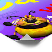 40"x12" GiggleBellies BeeWee誕生日バナー ポスター (角)