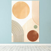 40" x 60" Boho Abstract Canvas Print Wall Art キャンバスプリント (インサイチュ (ウッドフロア))