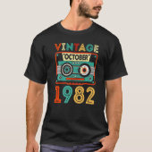 40 Year Old Awesome Since October 1982 40th Birth Tシャツ (正面)
