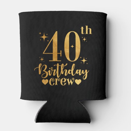 40 Year Old B-Day Funny 40th Birthday Crew 缶クーラー (裏面)