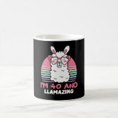 40 Year Old Bday Llamazing 40th Birthday Llama コーヒーマグカップ (中央)