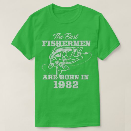 40 Year Old Fisherman_ Fishing 1982 40th Birthday  Tシャツ (デザイン正面)