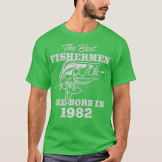 40 Year Old Fisherman_ Fishing 1982 40th Birthday  Tシャツ