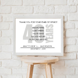 40 Year Retirement or Employee Appreciation Gift ポスター