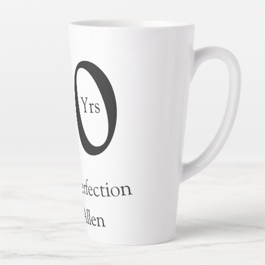 40 years aged to perfection birthday name simple  カフェラテマグ (右)