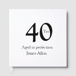 40 years aged to perfection birthday name simple  ゲストブック
