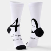 40 years aged to perfection birthday name simple  ソックス (傾斜あり)