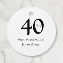 40 years aged to perfection birthday name simple  フェイバータグ