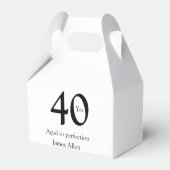 40 years aged to perfection birthday name simple  フェイバーボックス (裏面サイド)