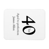 40 years aged to perfection birthday name simple  マグネット (横)