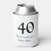 40 years aged to perfection birthday name simple  缶クーラー (缶正面)