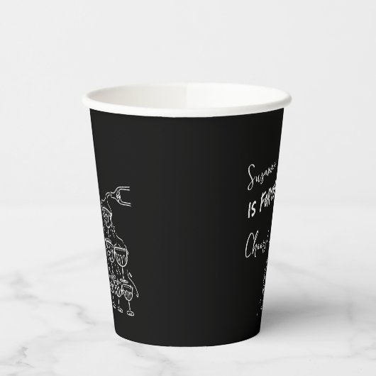 40 years Birthday Champagne tower funky 紙コップ (左)