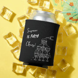 40 years Birthday Champagne tower funky 缶クーラー