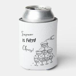 40 years Birthday Champagne tower funky 缶クーラー