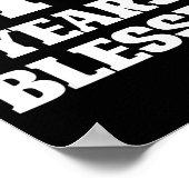 40 Years Blessed 40th Birthday Christian Religious ポスター (角)