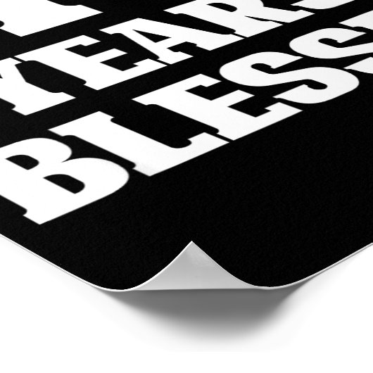 40 Years Blessed 40th Birthday Christian Religious ポスター (角)